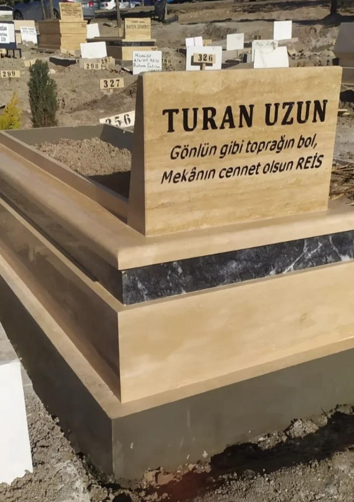 Tek Katlı 5’lik Traverten Mezar